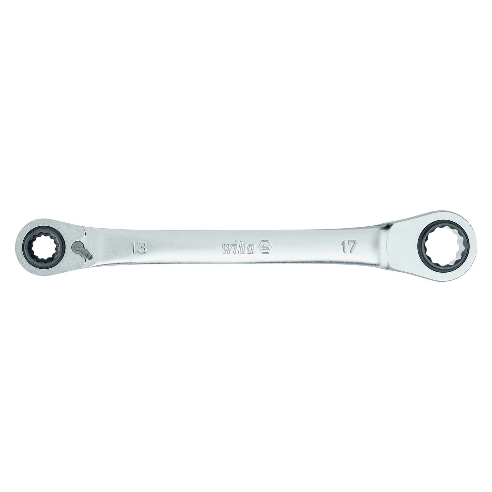 Cle a cliquet a anneau double 4en1 reversible 17 mm - Wiha 45421