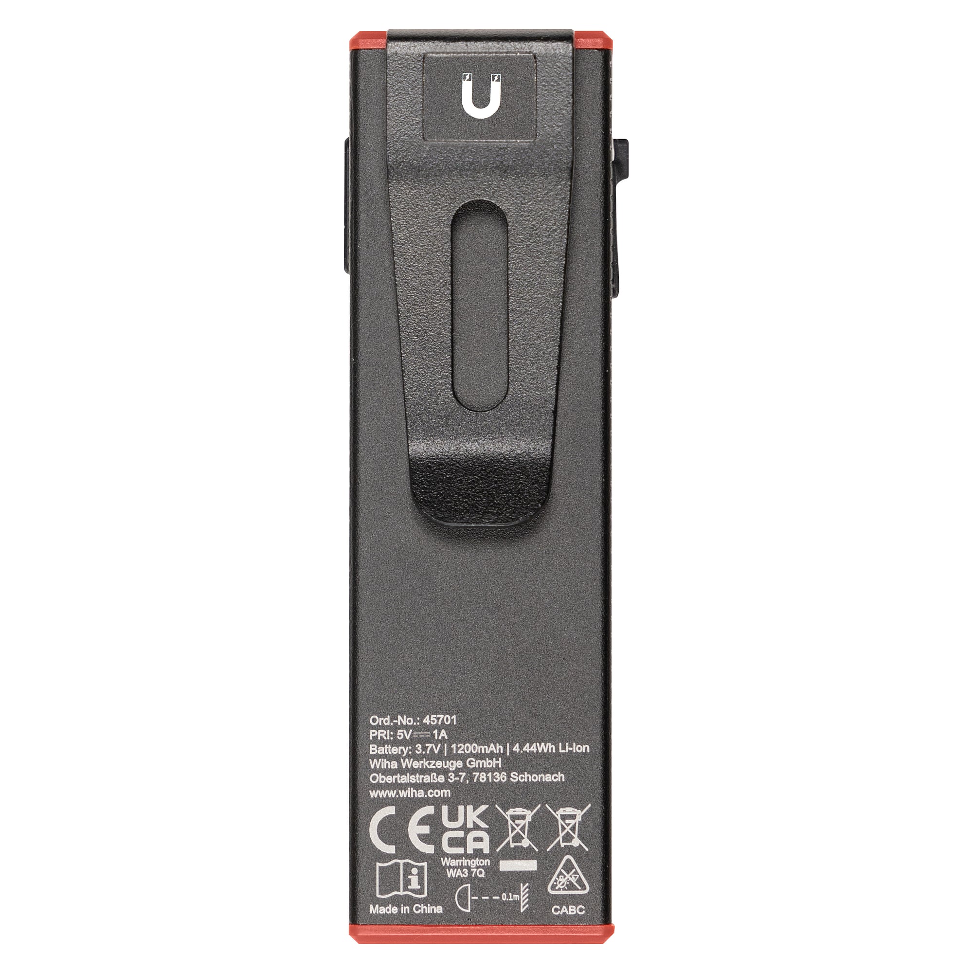 Akku-Handleuchte 800 lm Boost mit USB-C-Ladekabel - Wiha 45701