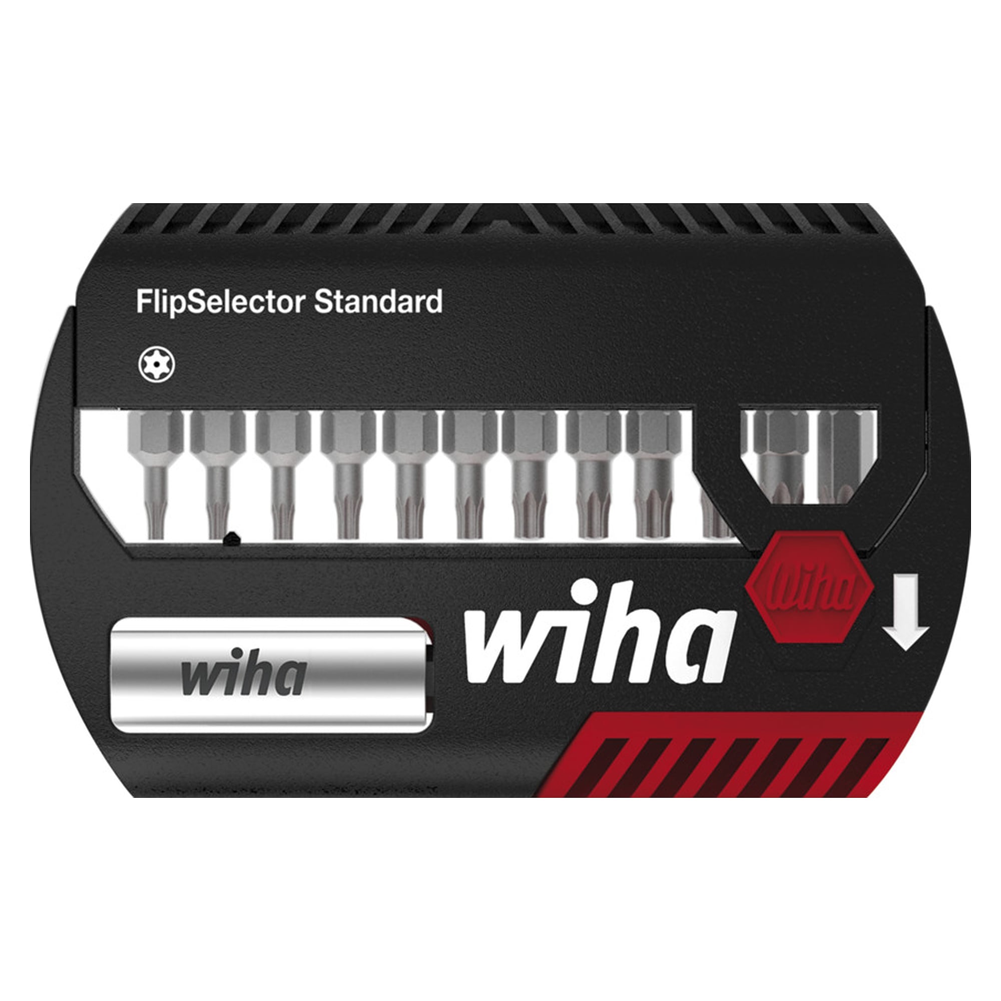 Wiha Bit set FlipSelector Standard 25 mm Torx Tamper Resistant ( with hole) 14-pcs. 1/4" C6,3 (39037)