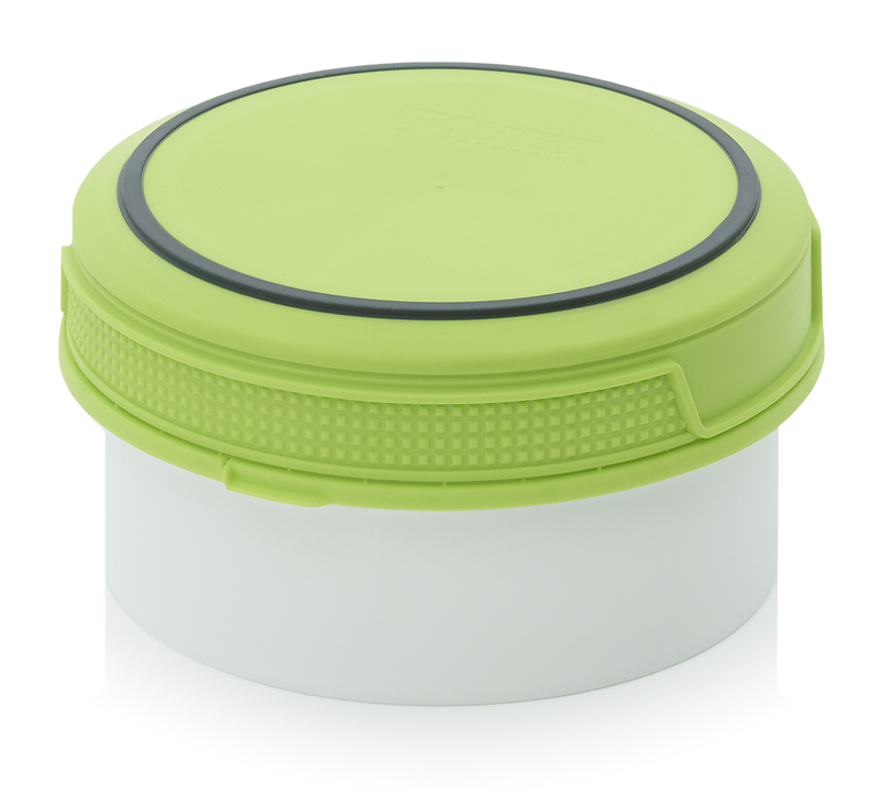 SC A 0.3-99 F1. Screw-top jars Basic, White pail, green lid