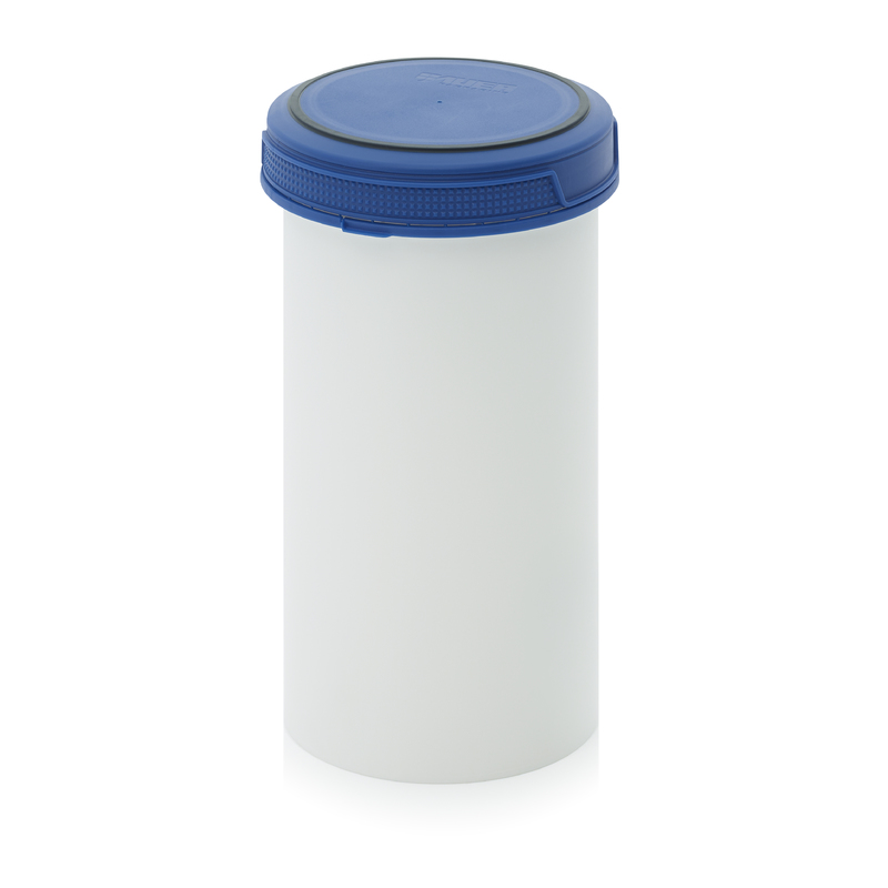 SC A 1.3-99 F4. Screw-top jars Basic, White pail, blue lid