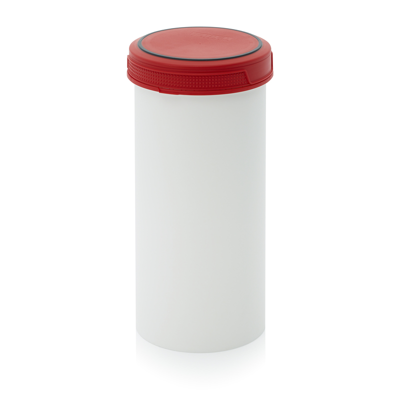 SC A 2.5-119 F3. Screw-top jars Basic, White pail, red lid