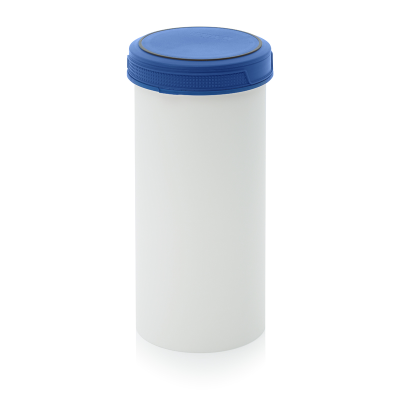 SC A 2.5-119 F4. Screw-top jars Basic, White pail, blue lid