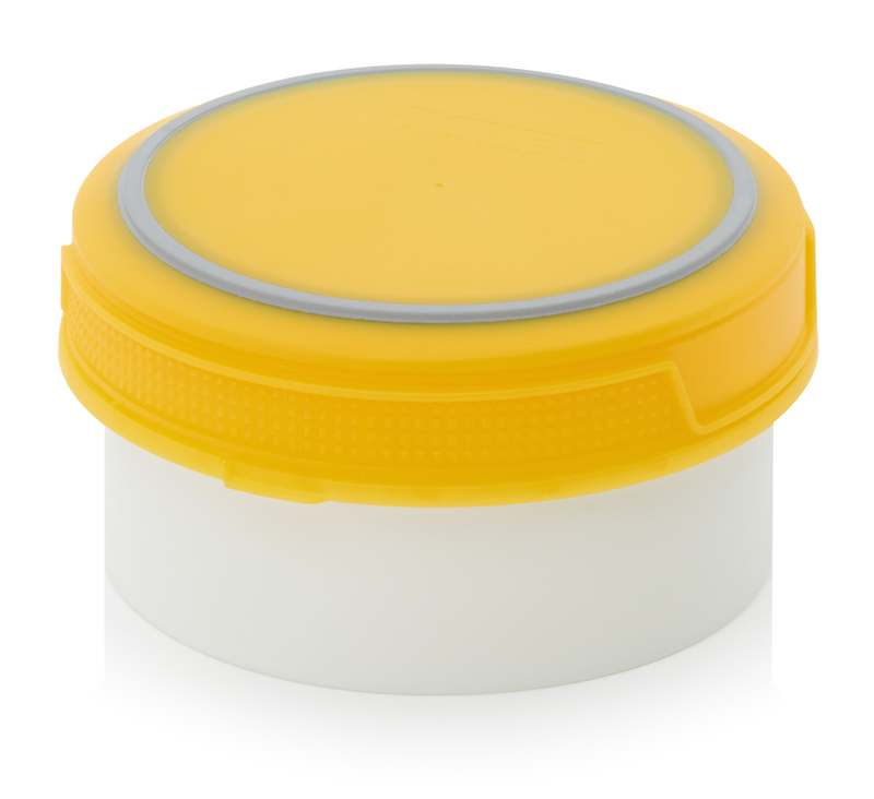 SC I 0.3-99 F2. Screw-top jars Basic, White pail, yellow lid