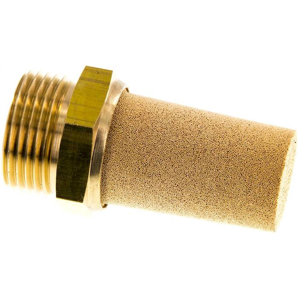 SD 10 MS. Schalldämpfer G 1", Sinterbronze, Messinggewinde