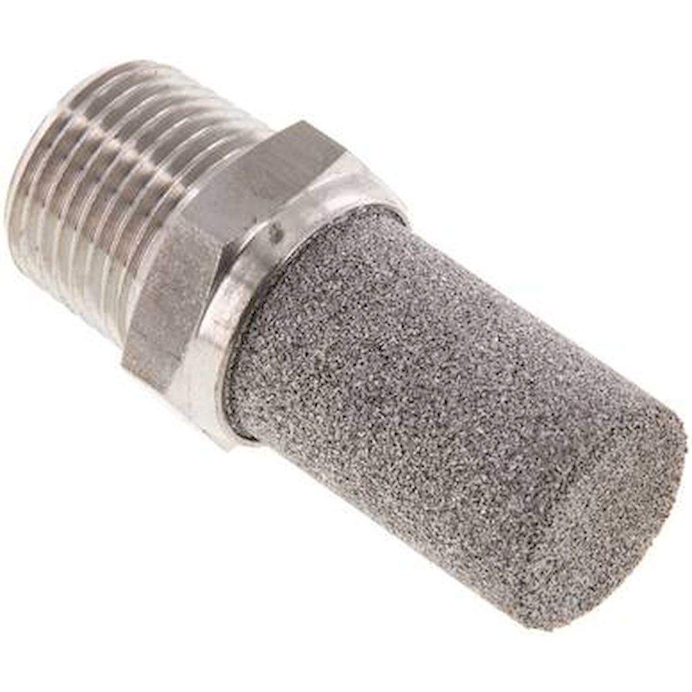 SD 12 ES NPT. Schalldämpfer NPT 1/2", Edelstahl