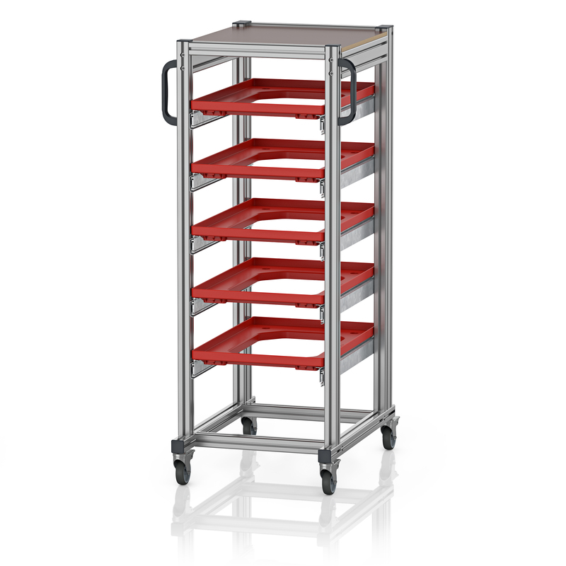 SE 134 64 U.2. Systemwagen für Eurobehälter 60 x 40 Höhe 134 cm, 71,8x50x134,6 cm