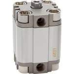 EMC SES 25/80. Kompaktzylinder, doppeltwirkend, Kolben 25mm, Hub 80mm