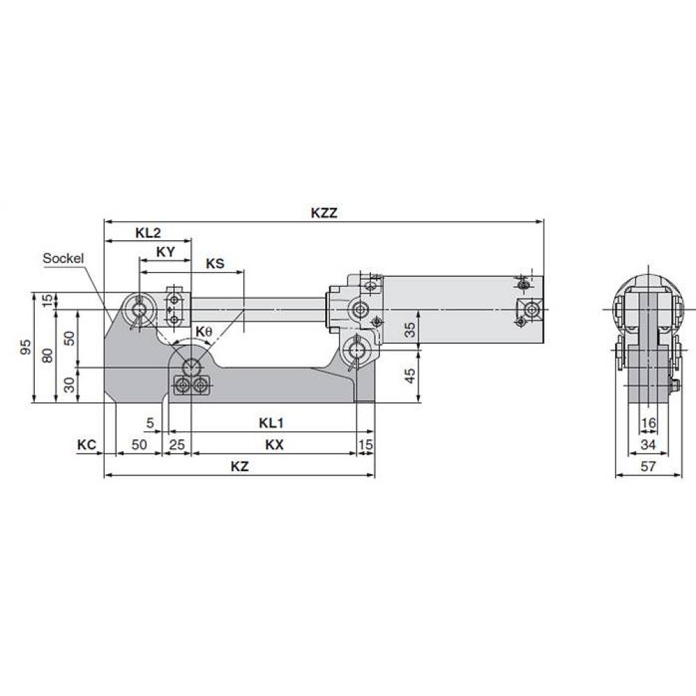 SMC CK1B63TF-100YLZ. CK1-Z/CKG1-Z, Klemmzylinder mit magnetfeldresistentem Signalgeber (Bandmontage)
