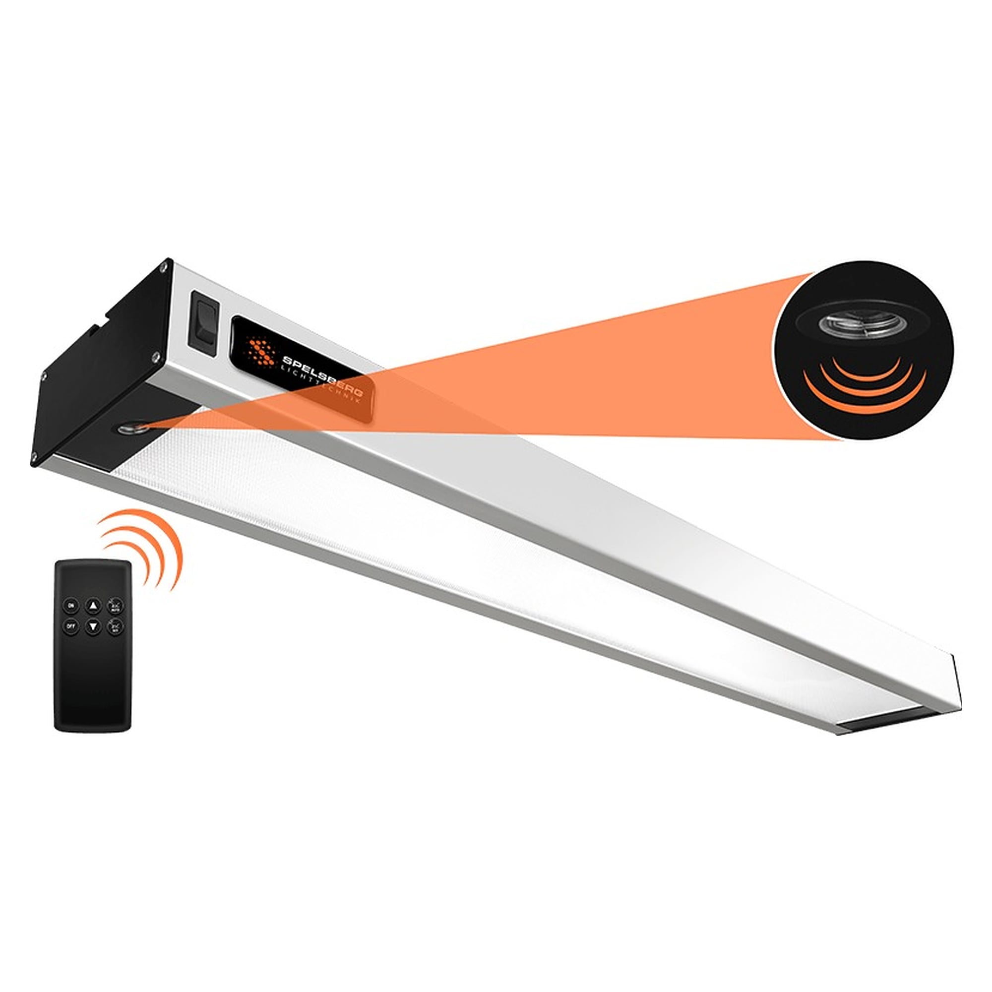 APL-I A 900 basic-line sense remote DIM LED system luminaire 899 mm, sensor, IR remote - Spelsberg 5050132221