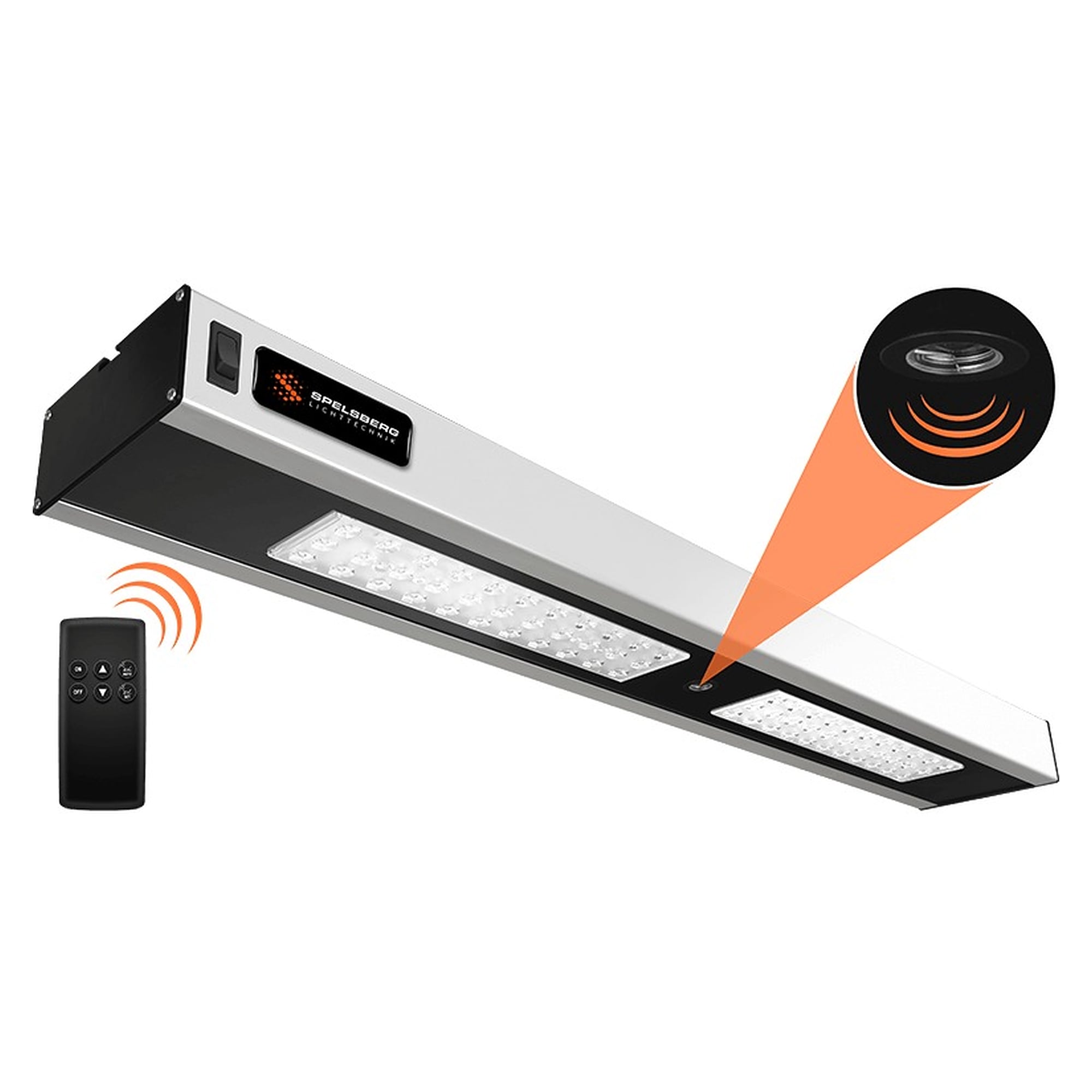 Luminaire système LED APL-II A 900-60 sense remote DIM 899 mm, capteur, télécommande IR - Spelsberg 5050153221