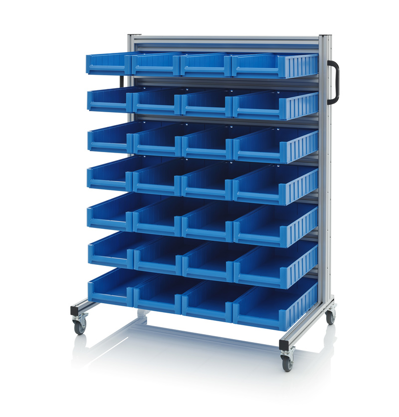 SR.L.5209. System trolleys for rack boxes, 28 pieces RK 5209
(50x23.4x9 cm)