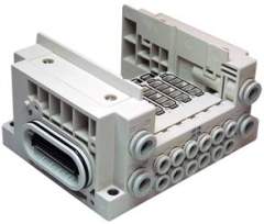 SMC SS5Y5-10F1-10B-C8. SS5Y5-10, 5000 Series Manifold, D-sub Connector, Flat Ribbon Cable (IP40), Side Ported