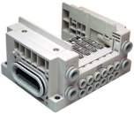 SMC SS5Y5-10S0-02B-C8. SS5Y5-10SA2, 5000 Series Manifold for Series EX500 Gateway Serial Transmission System (IP67), Side Ported