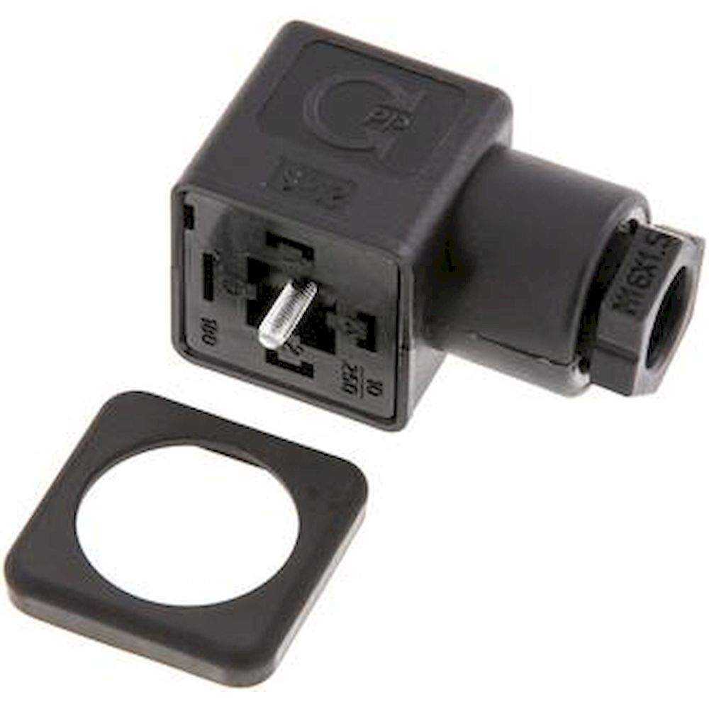 ST 04. Stecker Größe 3 (DIN/EN-A), schwarz