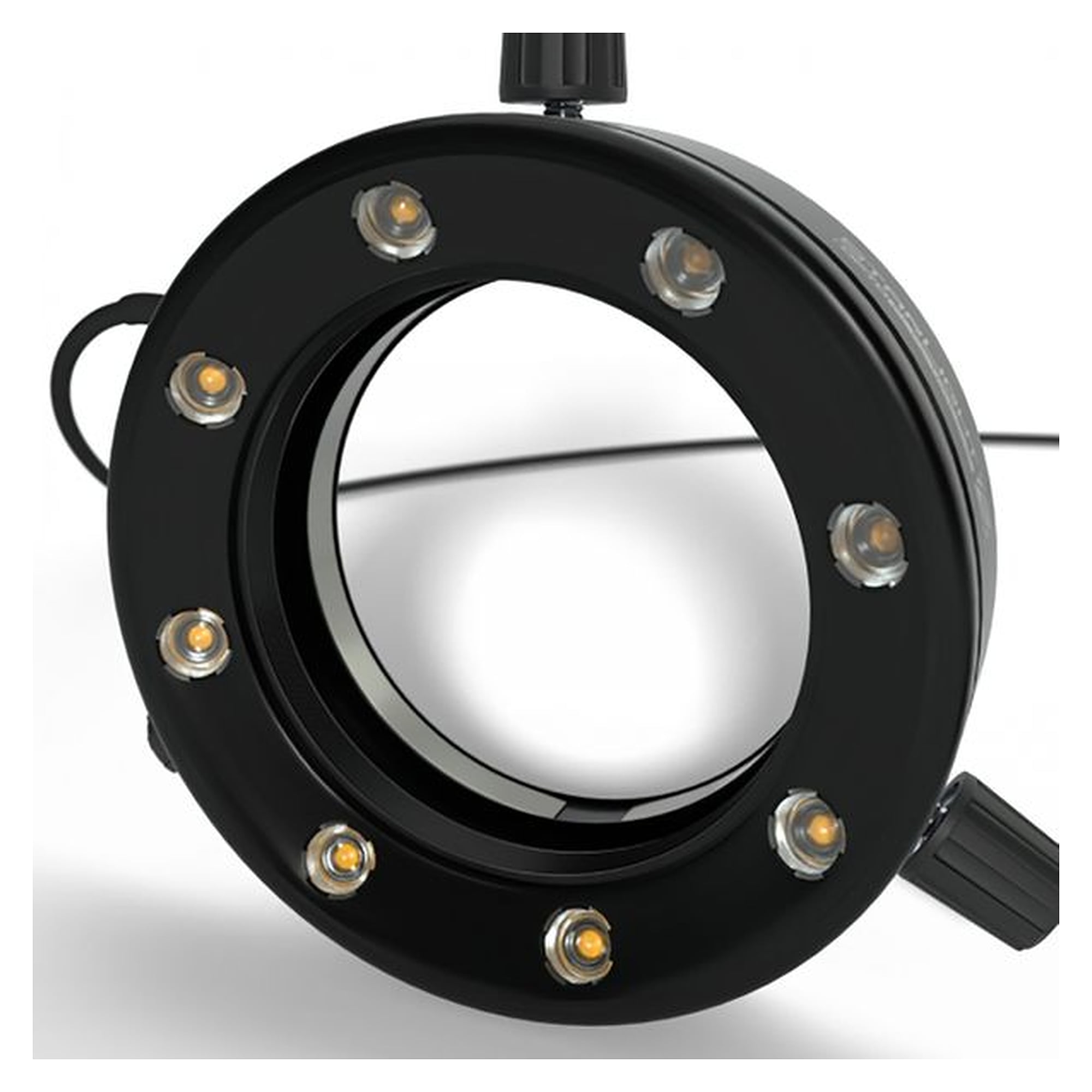 Starlight 100-012075. LED-Ringlicht UV und IR, UV 365 nm, Arbeitsabstand 80 mm, Spanndurchmesser max. 66 mm