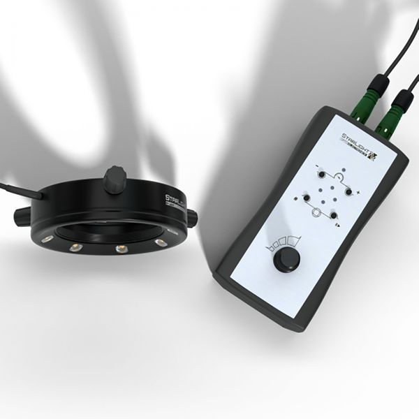 Starlight 100-012235. LED-Segment-Ringlicht, pur-weiß 5600K, Arbeitsabstand 80 mm, Spanndurchmesser max. 66 mm