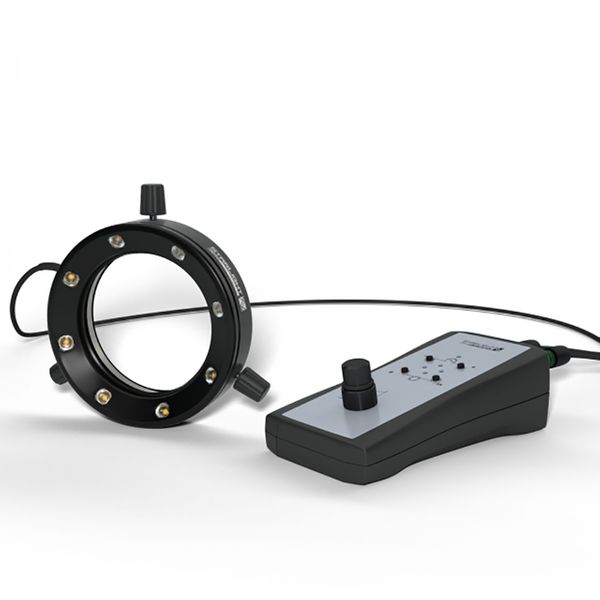 Starlight 100-012239. LED-Segment-Ringlicht, natur-weiß 4000K, Arbeitsabstand 75 mm, Spanndurchmesser max. 81 mm