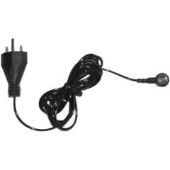 ESD earthing cable, 10 mm push button female, L = 2,5 m, black, only for Switzerland