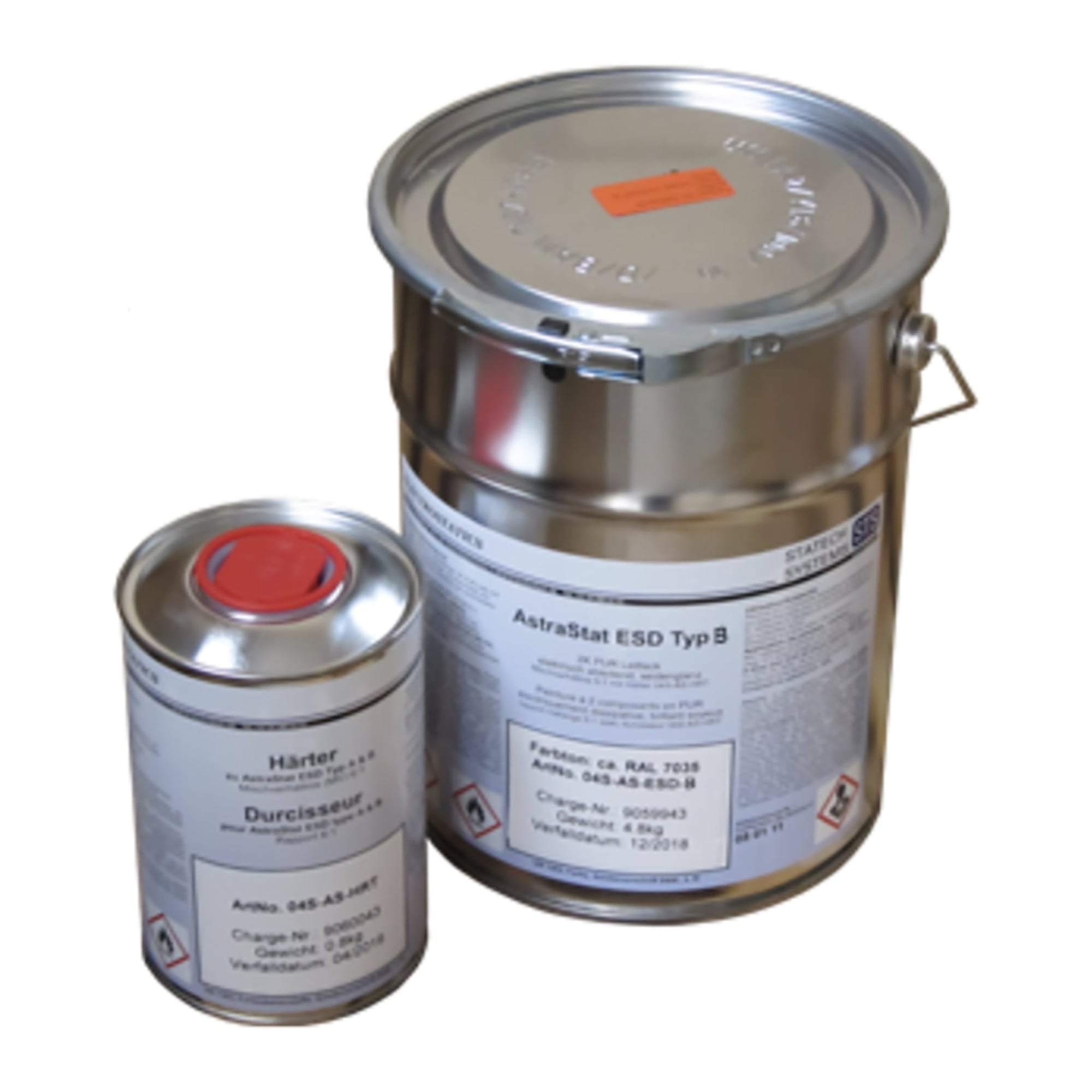 ESD-Spritzlack AstraStat Typ B 2K-PU Set 5,6 kg, RAL 1015 hellelfenbein - Statech Systems