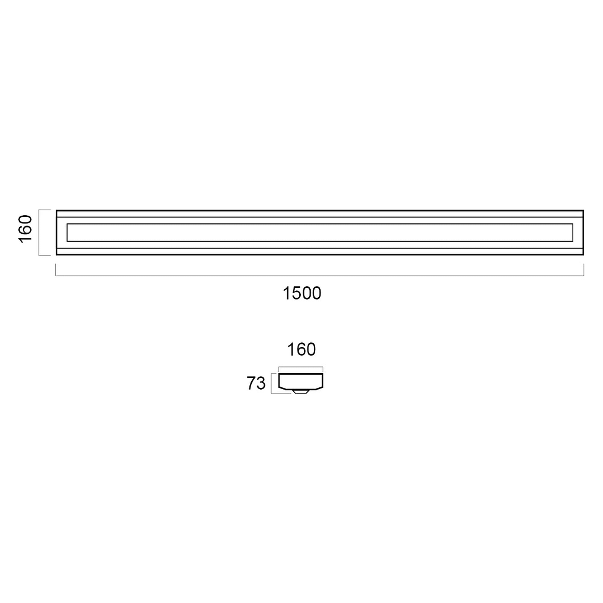 Glamox SURELUX-S1500 industrial luminaire, 3750 lm, 4000 K, switchable