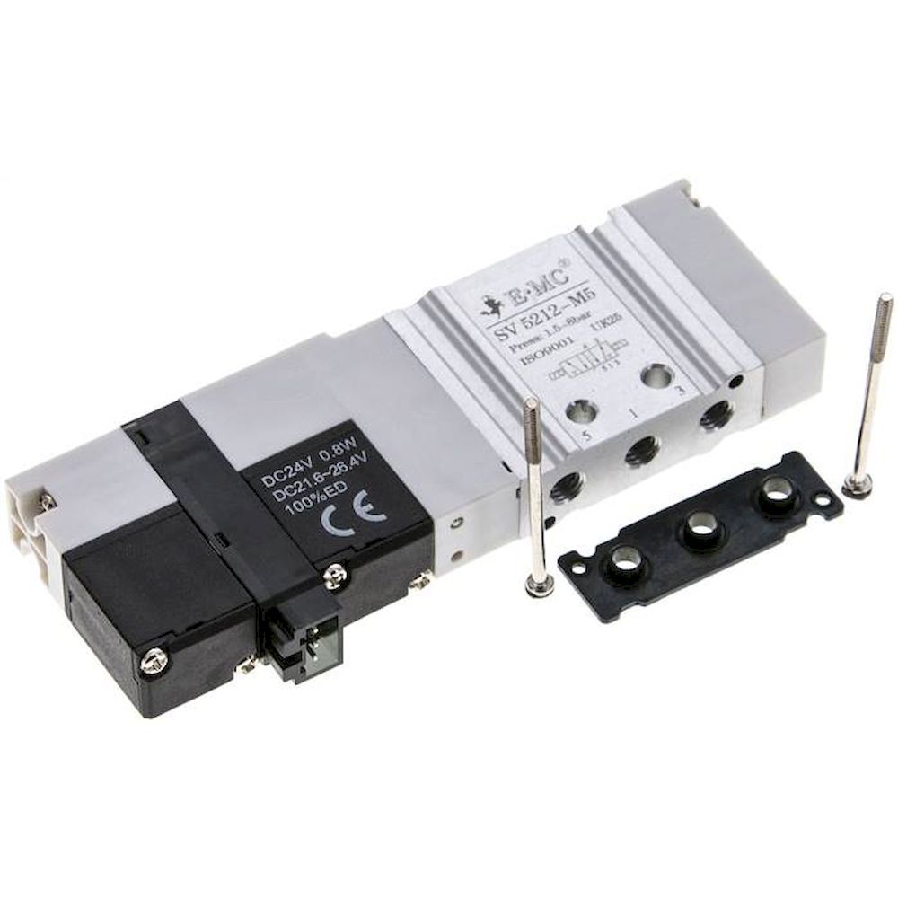 E.MC SV 5212-M5. Magnetventil für S1V, 5/2-Wege Impulsventil (bistabil)