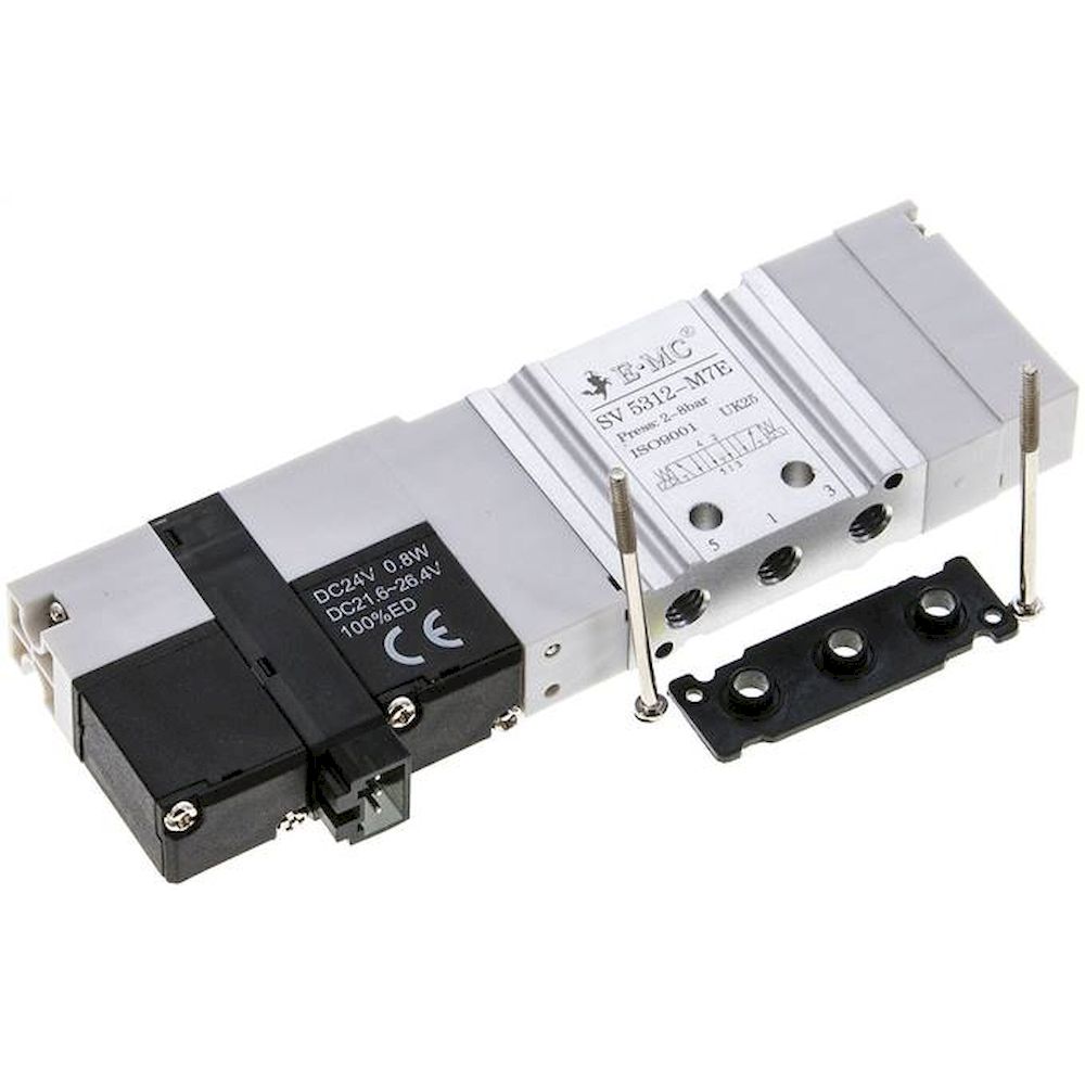 E.MC SV 5312-M7E. Magnetventil für S1V, 5/3-Wege (Mittelstellung entlüftet)
