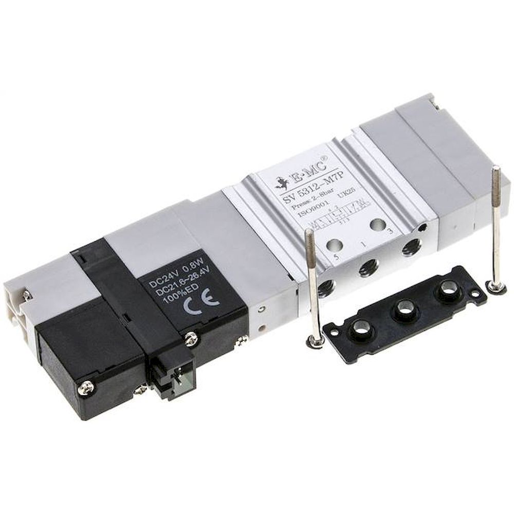 E.MC SV 5312-M7P. Magnetventil für S1V, 5/3-Wege (Mittelstellung belüftet)