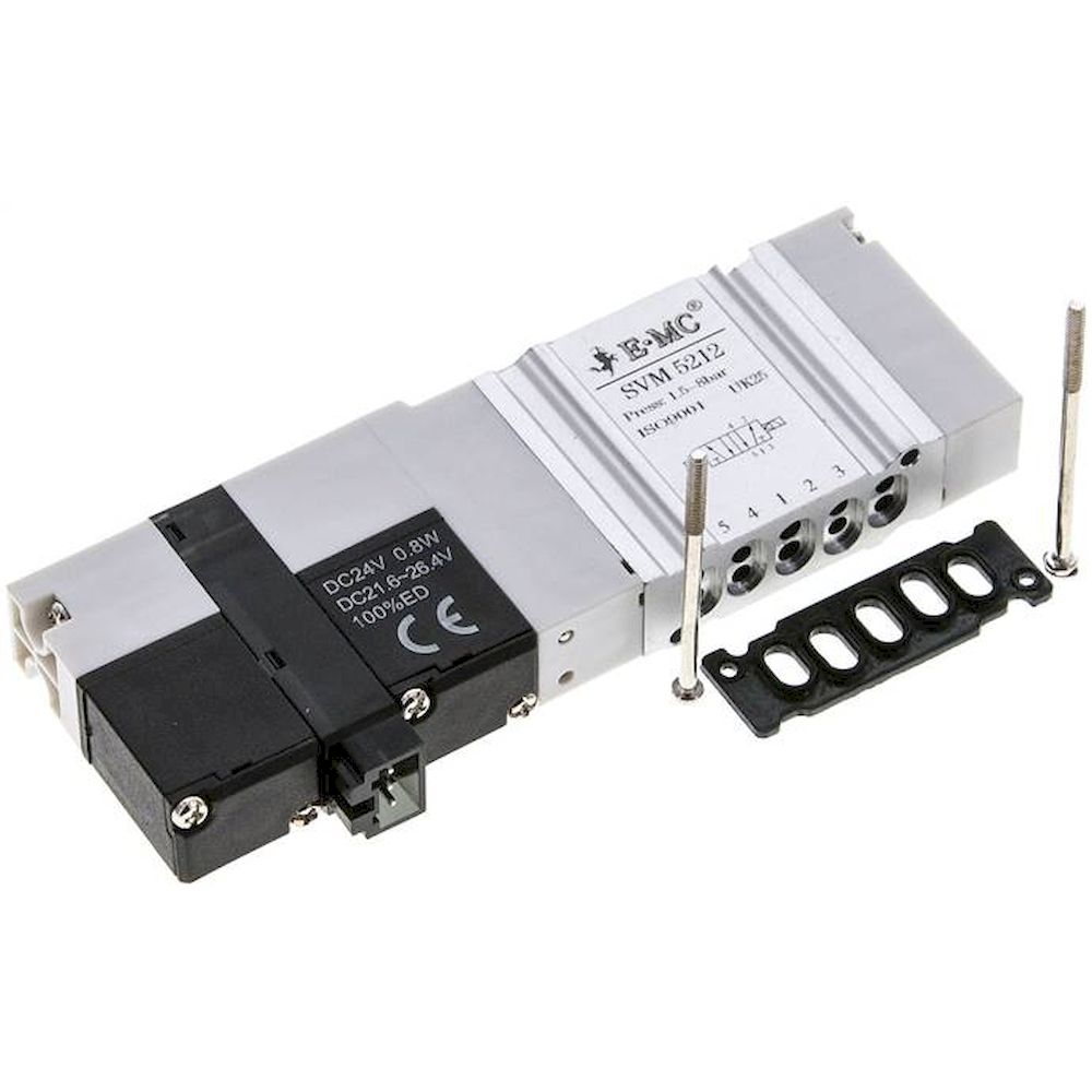E.MC SVM 5212. Magnetventil für S1V, 5/2-Wege Impulsventil (bistabil)