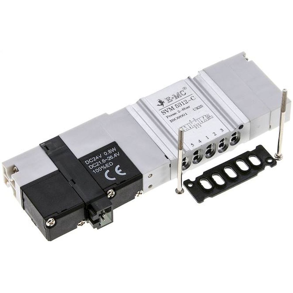 E.MC SVM 5312-C. Magnetventil für S1V, 5/3-Wege (Mittelstellung geschlossen)