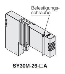 SMC SY30M-15-1A. DIN-Schienenbefestigung