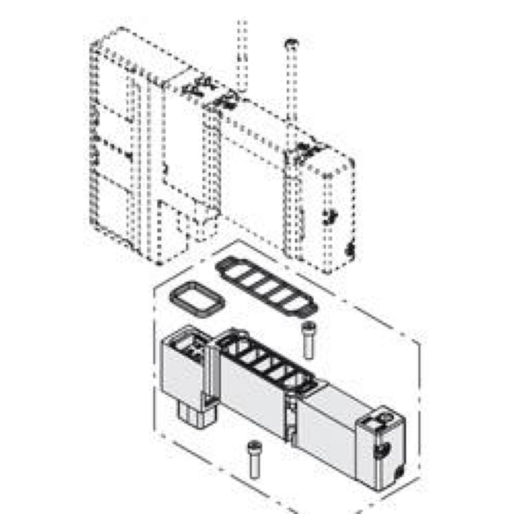 SMC SY50M-39-1A-C8. SY5000, Individual SUP/EXH Spacer Assembly