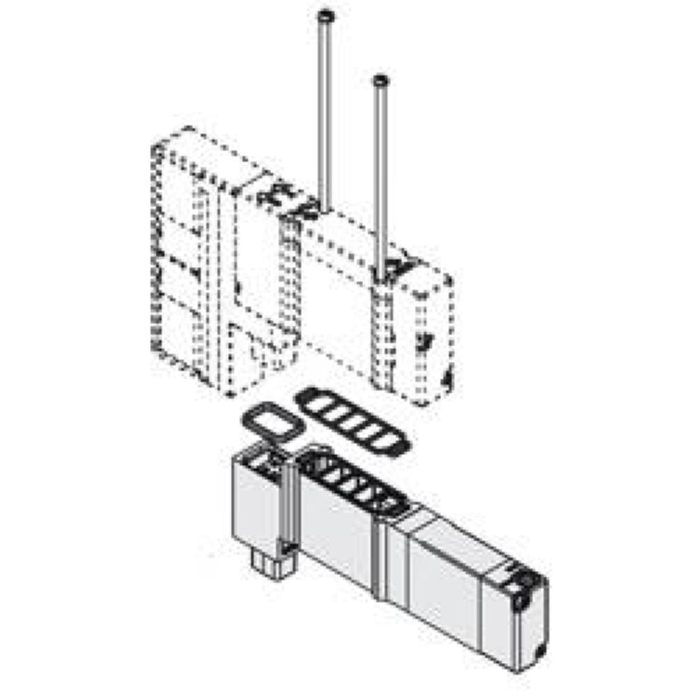 SMC SY30M-50-1A. SY3000, Zwischenstück mit Restdruck-Entlüftungsventil