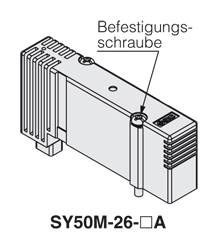 SMC SY50M-15-1A. DIN-Schienenbefestigung