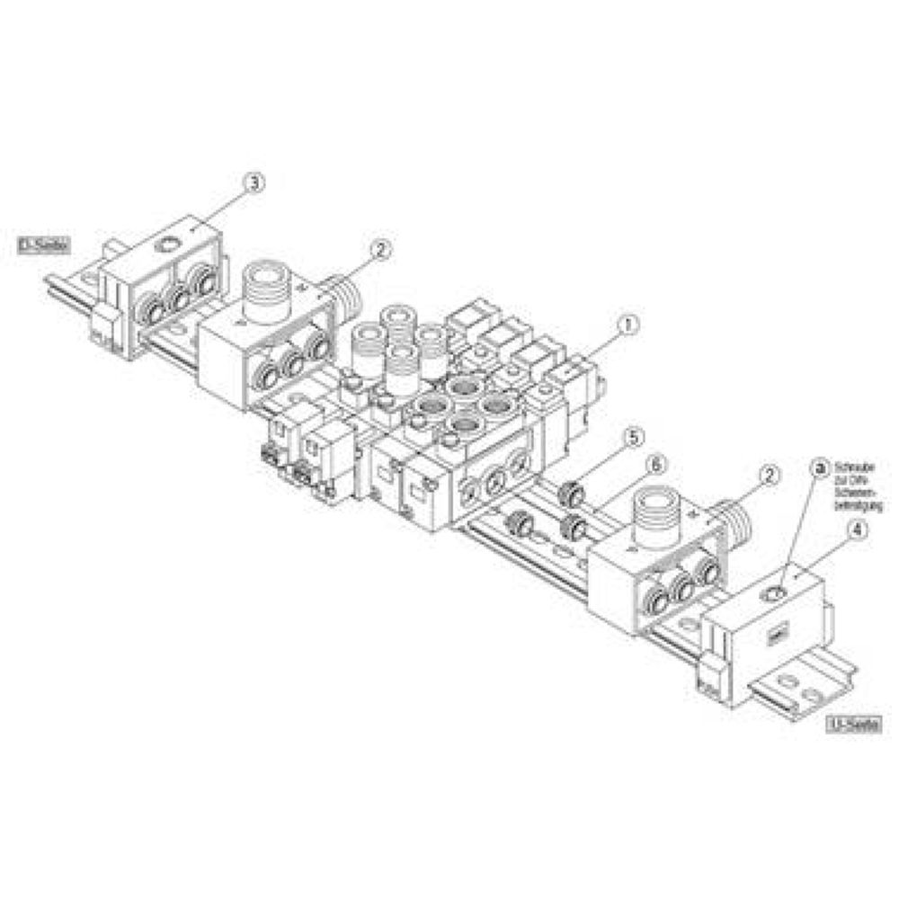 SMC SY5440-5YO-Q. SY5000, 5/2-, 5/3-Wege-Magnetventil mit weichdichtendem Schieber, alle Typen