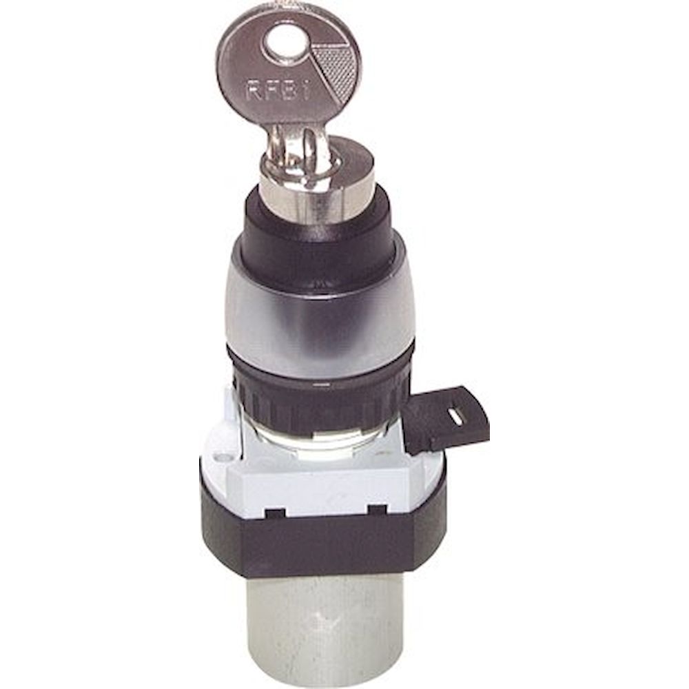 Airtec T 22 314. 3/2-Wege Schlüsselschalter-Ventil, schwarz (22,5mm), M5