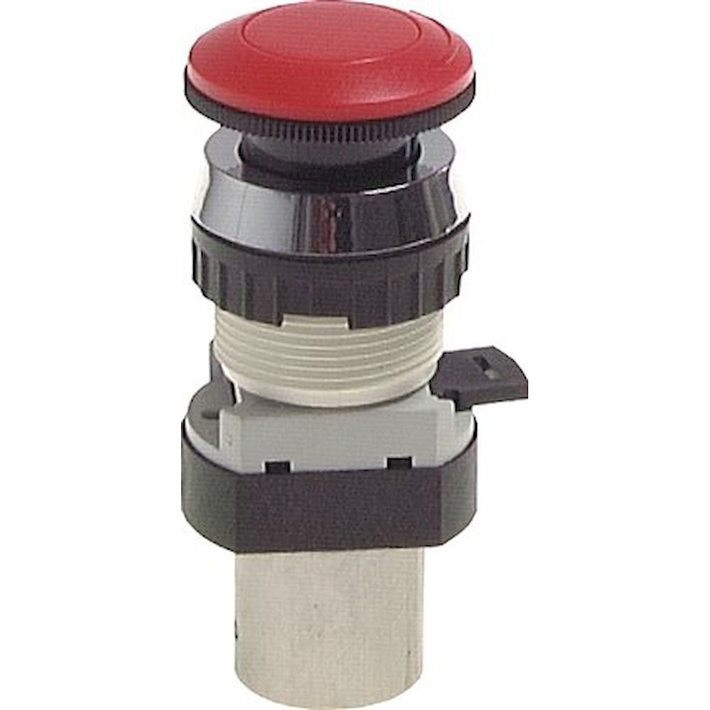 Airtec T 30 318. 3/2-Wege Not-Aus-Taster-Ventil, rot (30,5mm), M5