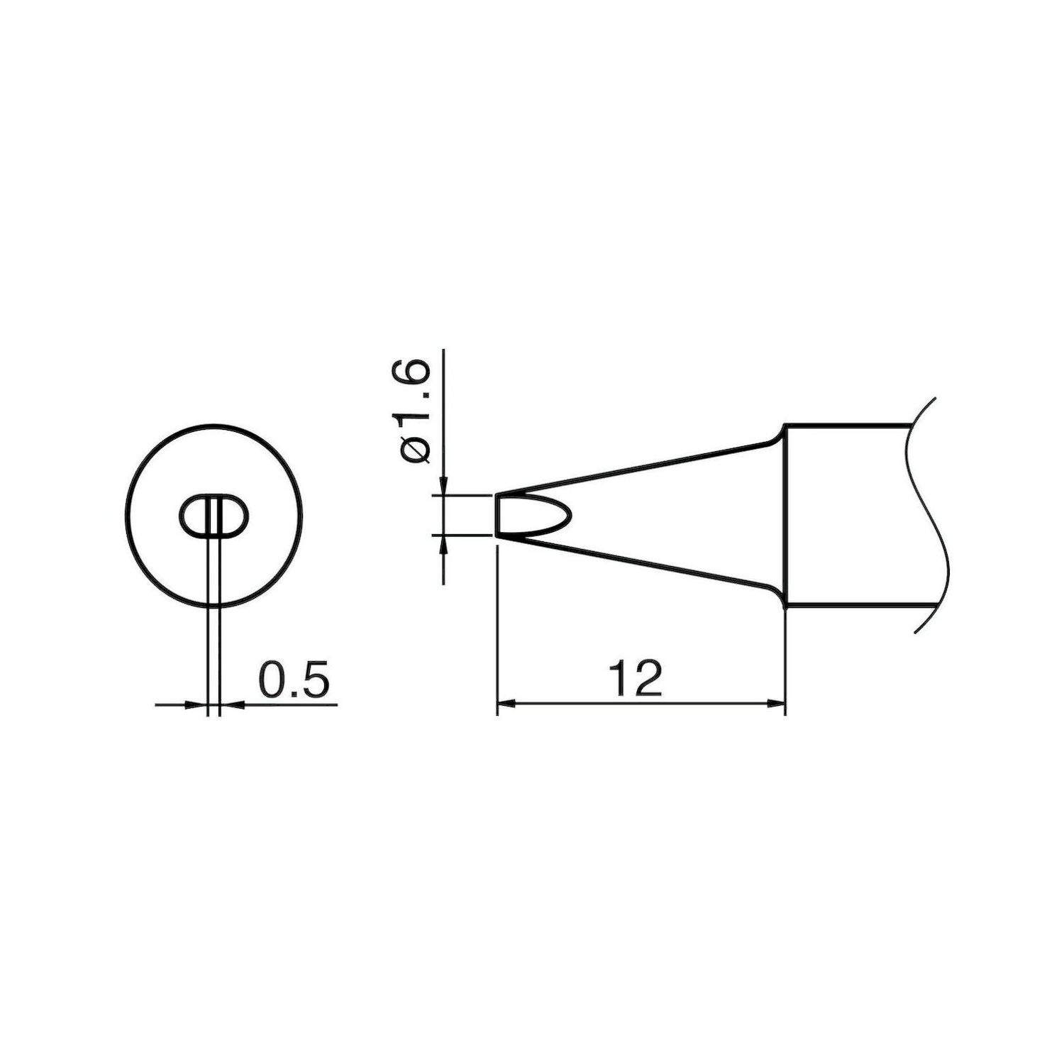 Hakko T33-SSD16. Composit Lötspitze Format 1.6SSD für Lötkolben FX 8002 und N2-Lötkolben FX 8003 (Düse B - B 5070) 