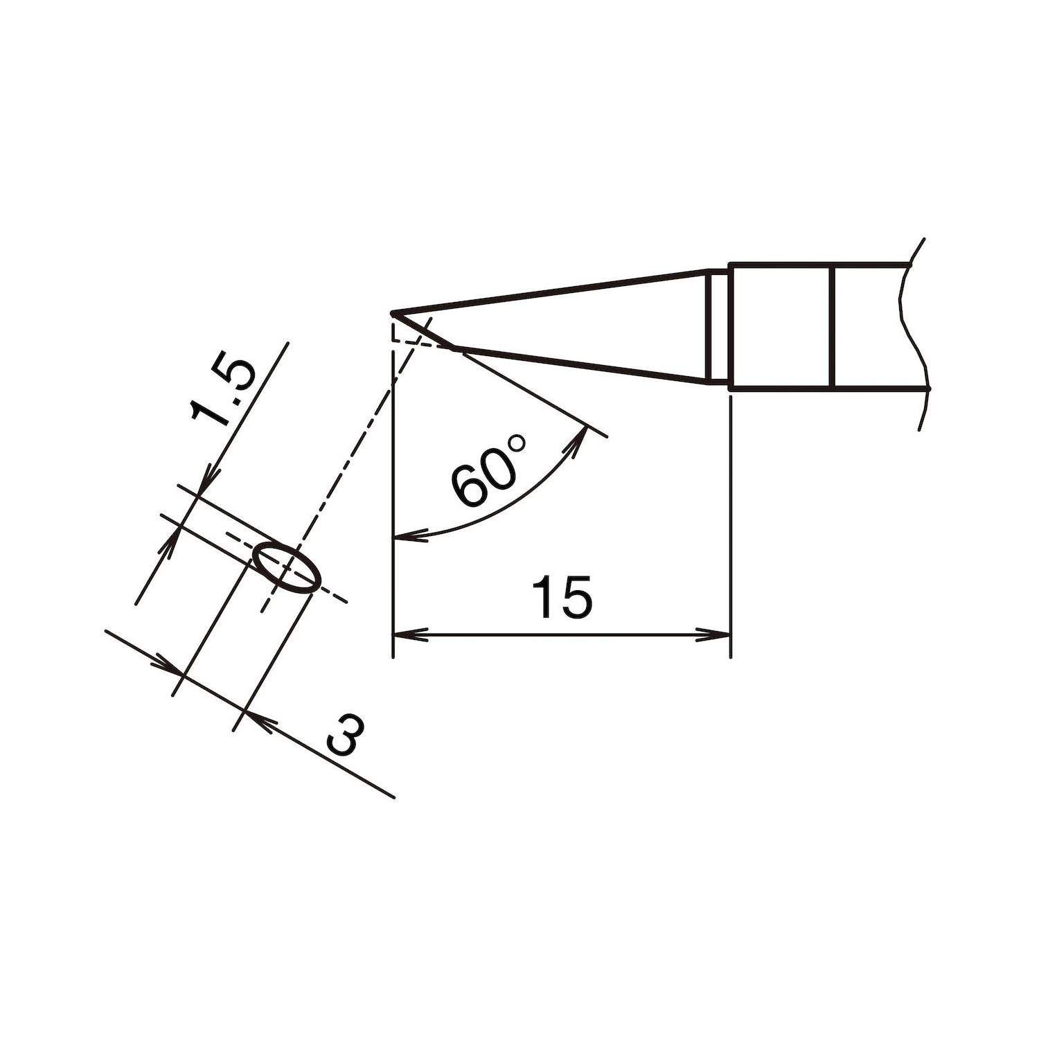 Hakko T39-BC1530. Aktiv-Lötspitze Format 1530BC für Lötkolben FX 9701 