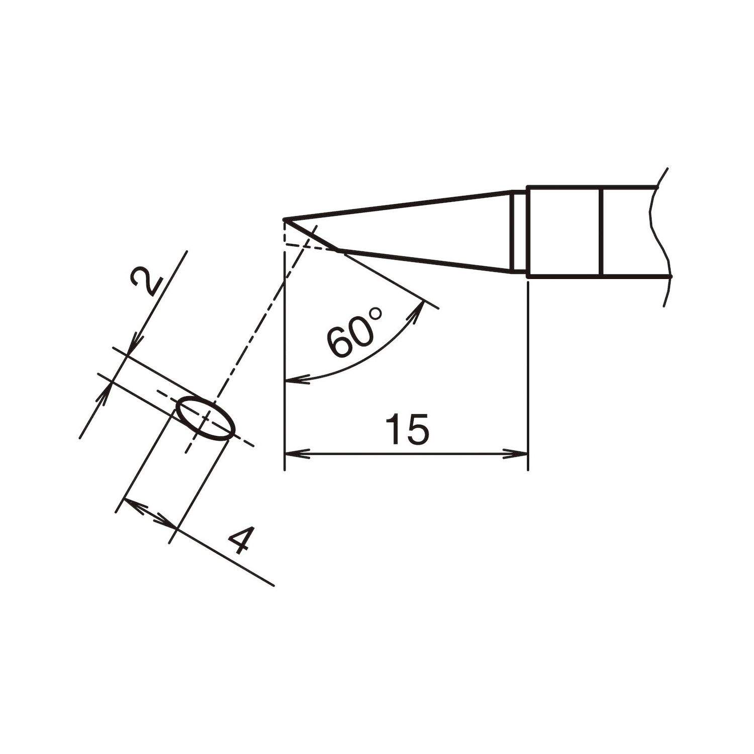 Hakko T39-BC2040. Aktiv-Lötspitze Format 2040BC für Lötkolben FX 9701 