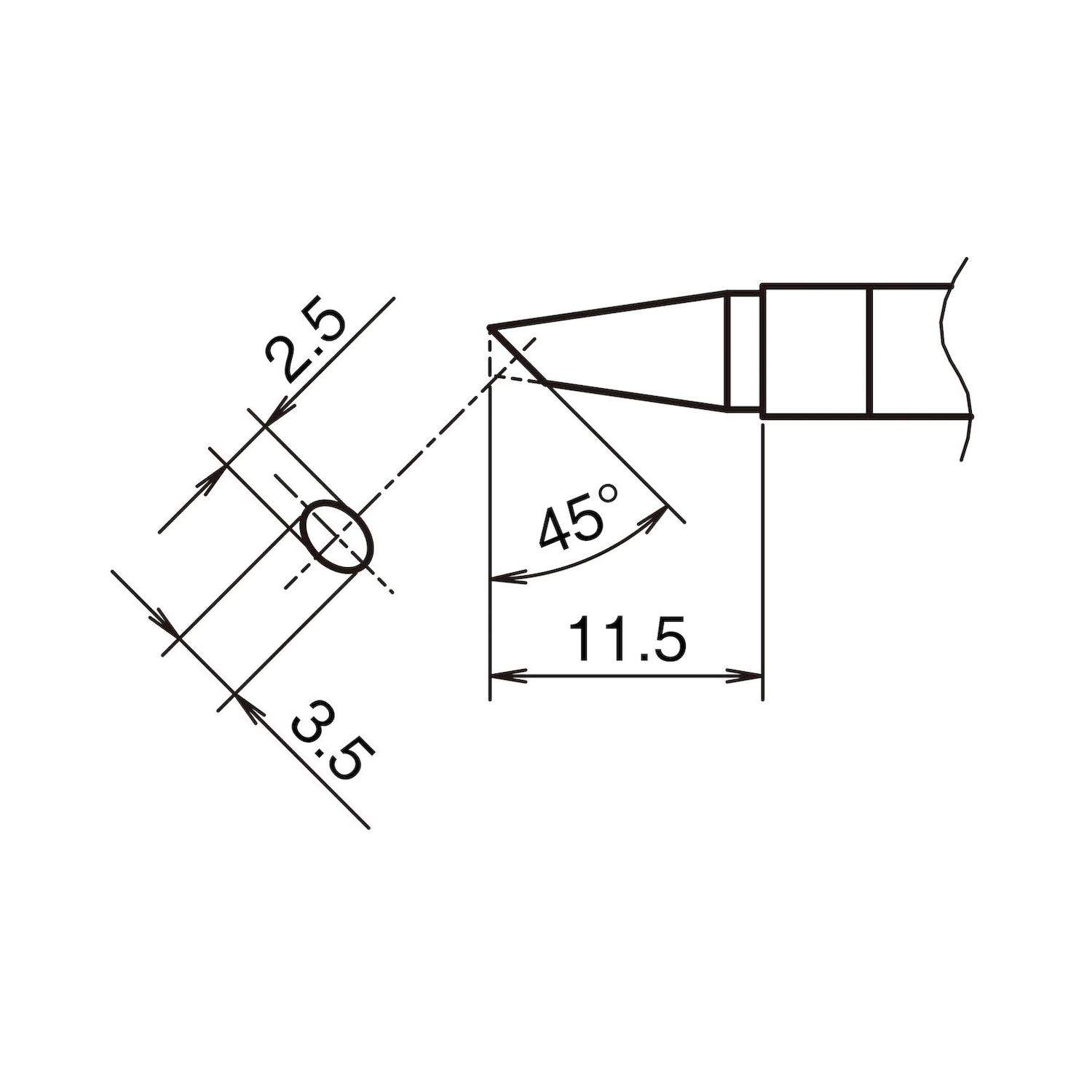 Hakko T39-BC2535. Aktiv-Lötspitze Format 2535BC für Lötkolben FX 9701