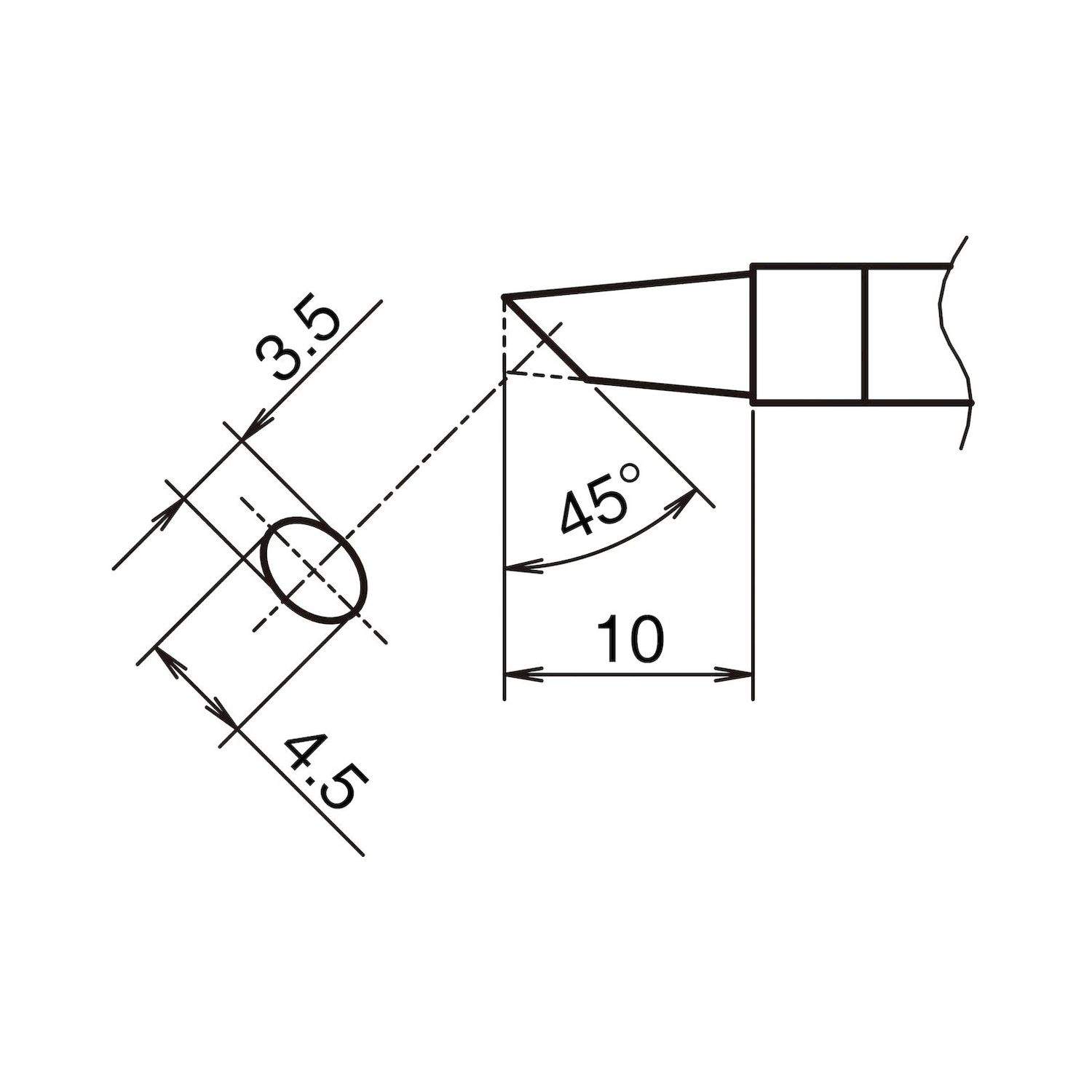 Hakko T39-BC3545. Aktiv-Lötspitze Format 3545BC für Lötkolben FX 9701