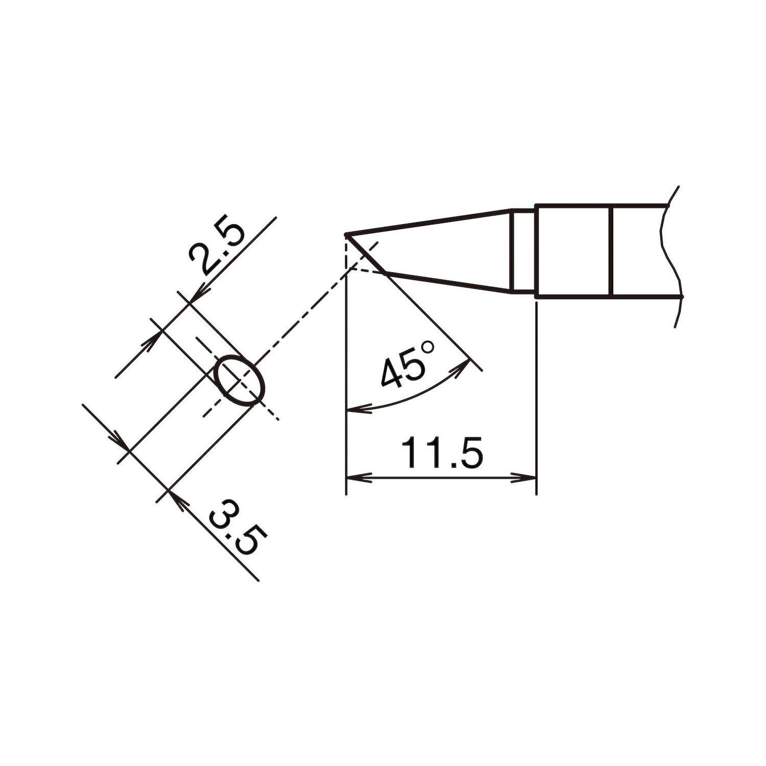 Hakko T39-BCF2535. Aktiv-Lötspitze Format 2535BCF für Lötkolben FX 9701