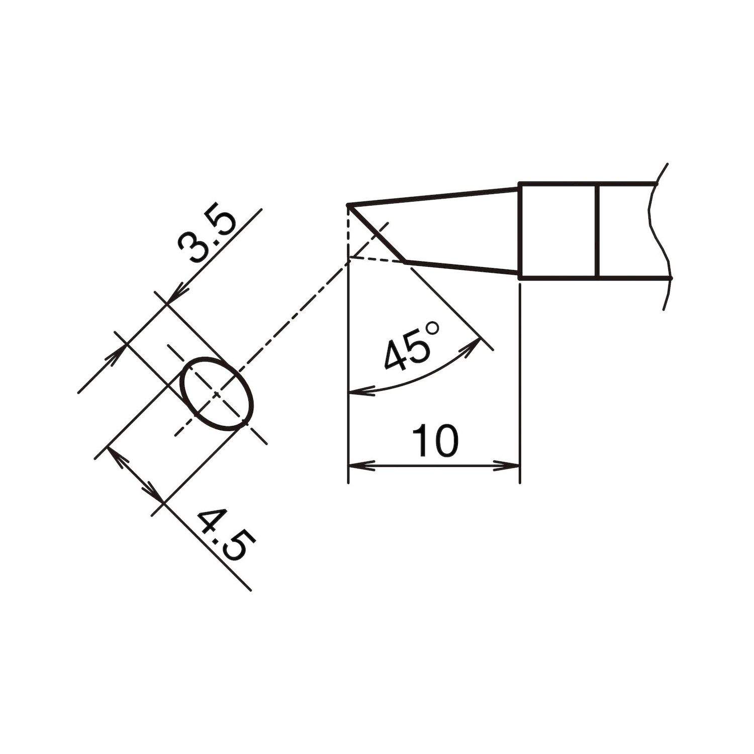 Hakko T39-BCF3545. Aktiv-Lötspitze Format 3545BCF für Lötkolben FX 9701
