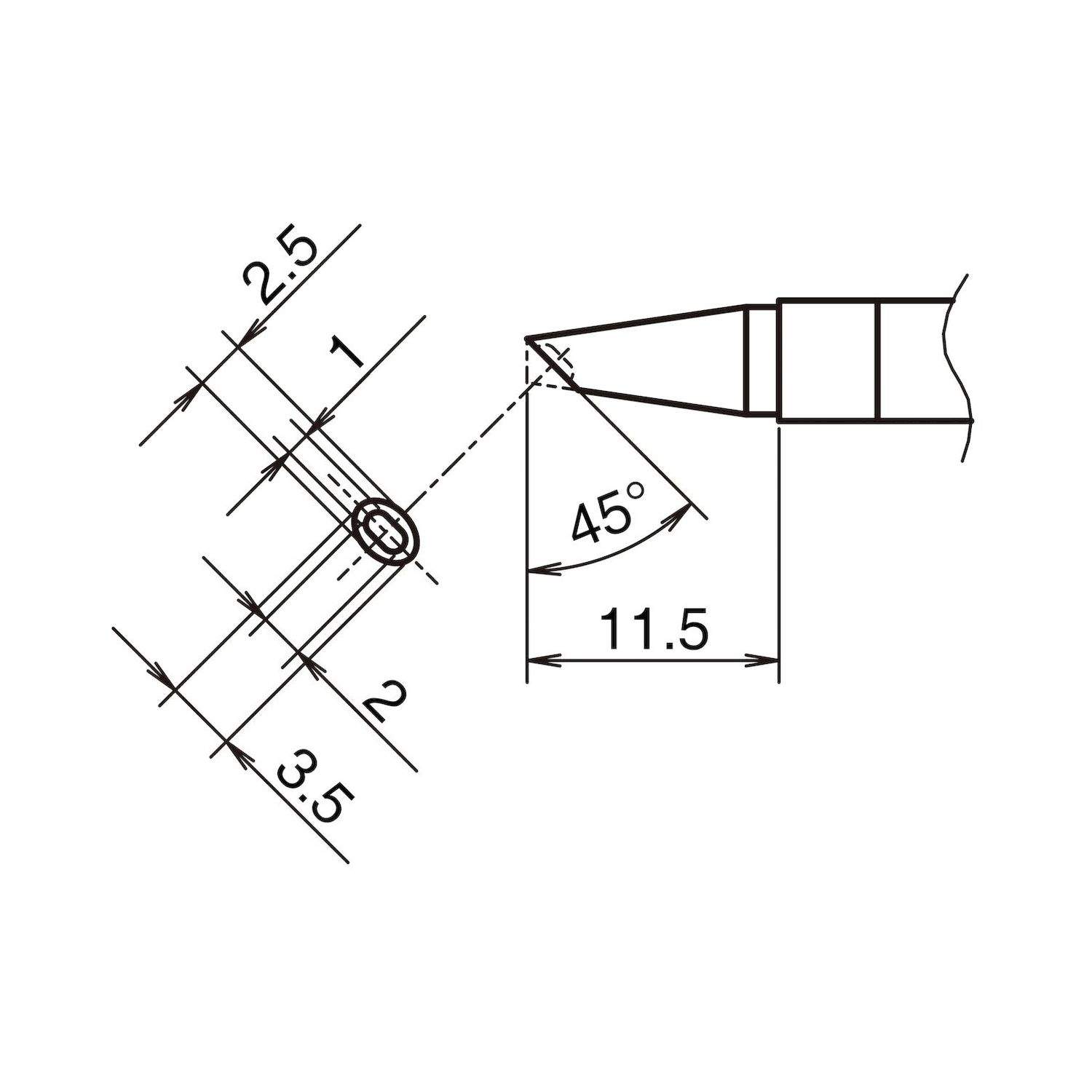 Hakko T39-BCM2535. Aktiv-Lötspitze Format 2535BCM - Depot für Lötkolben FX 9701