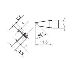 Hakko T39-BCM2535. Aktiv-Lötspitze Format 2535BCM - Depot für Lötkolben FX 9701