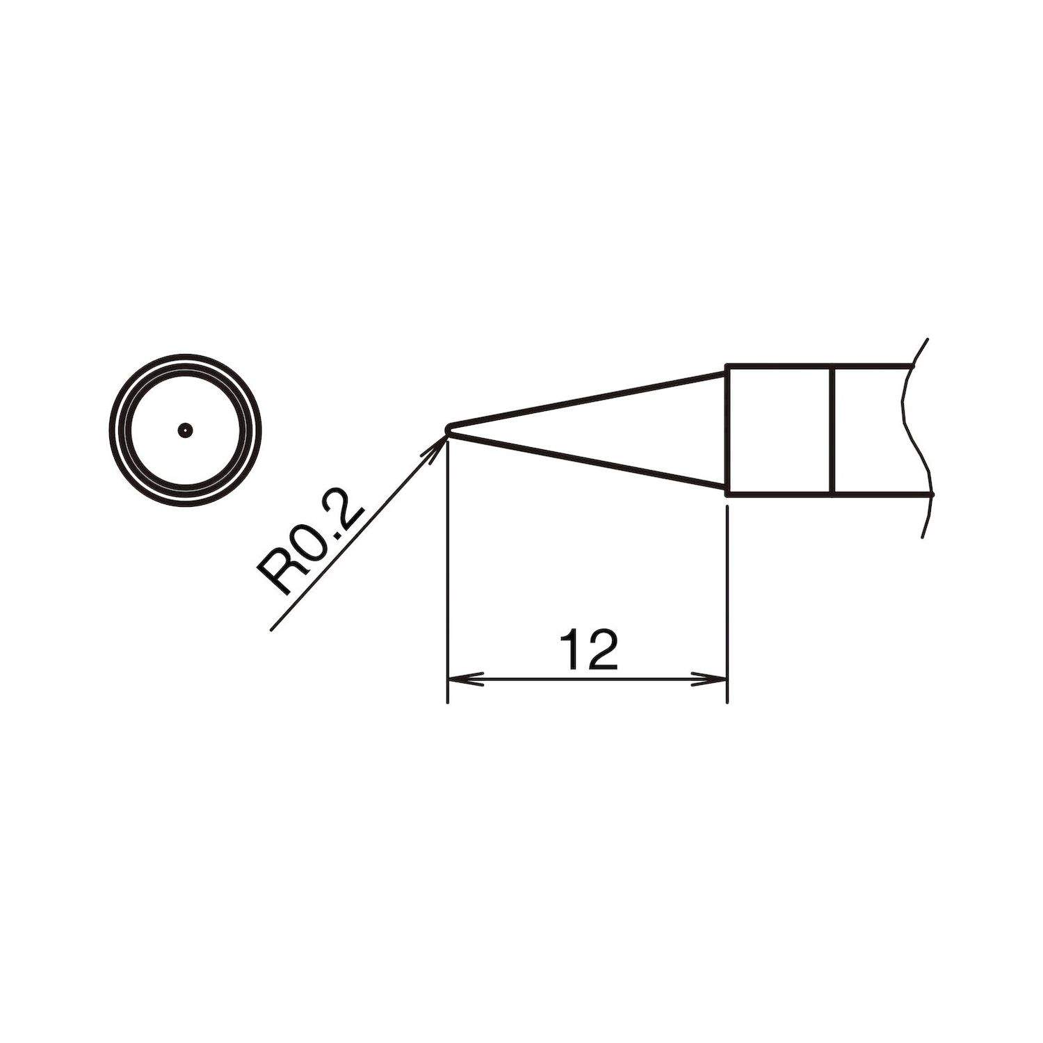 Hakko T39-BL02. Aktiv-Lötspitze Format 0.2BL für Lötkolben FX 9701