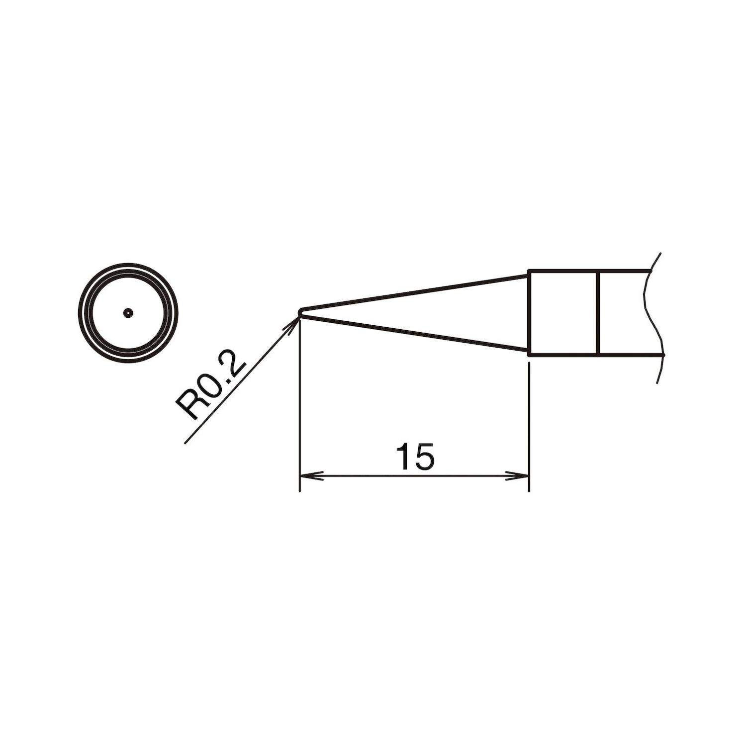 Hakko T39-BLL02. Aktiv-Lötspitze Format 0.2BLL für Lötkolben FX 9701