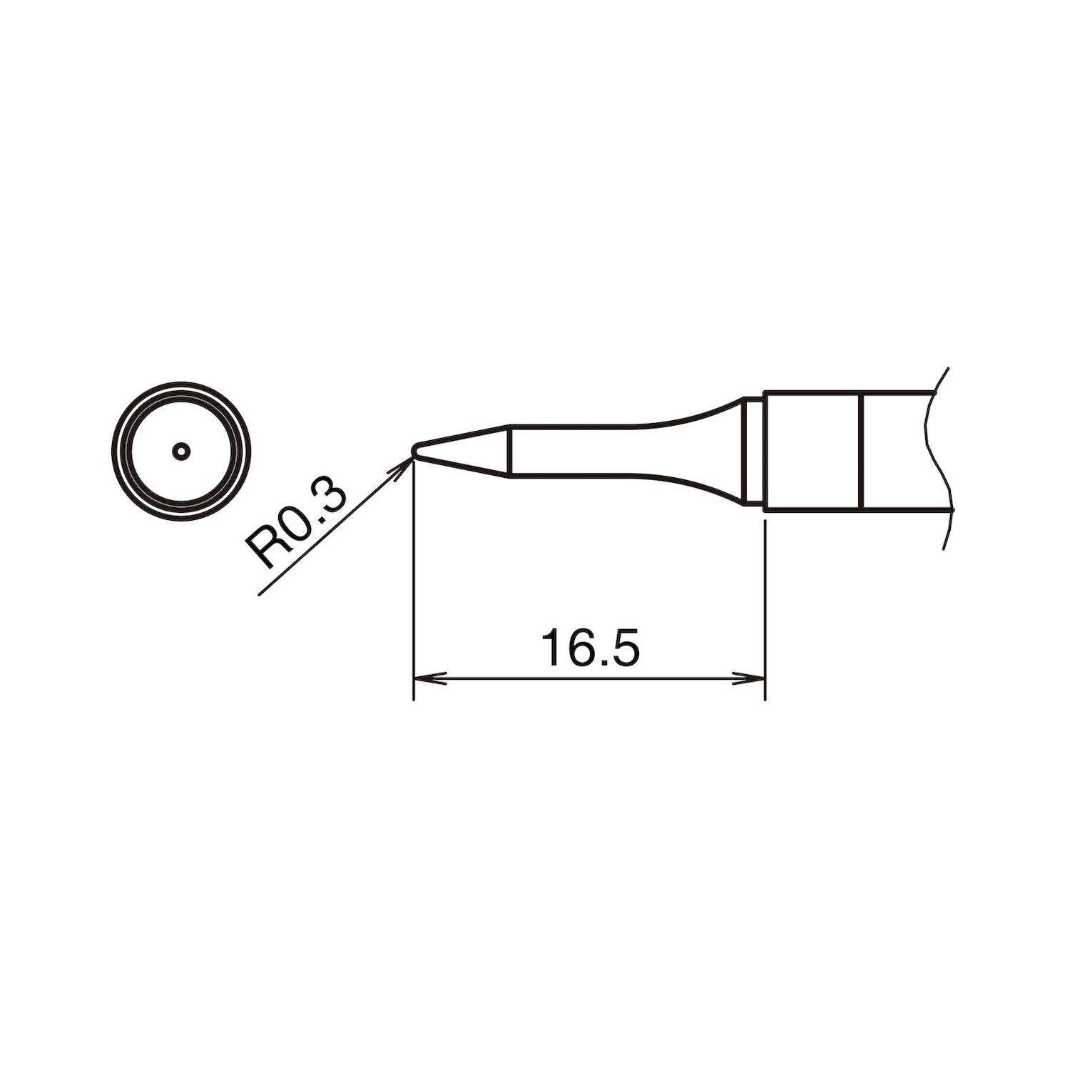 Hakko T39-BS03. Aktiv-Lötspitze Format 0.3BS für Lötkolben FX 9701 