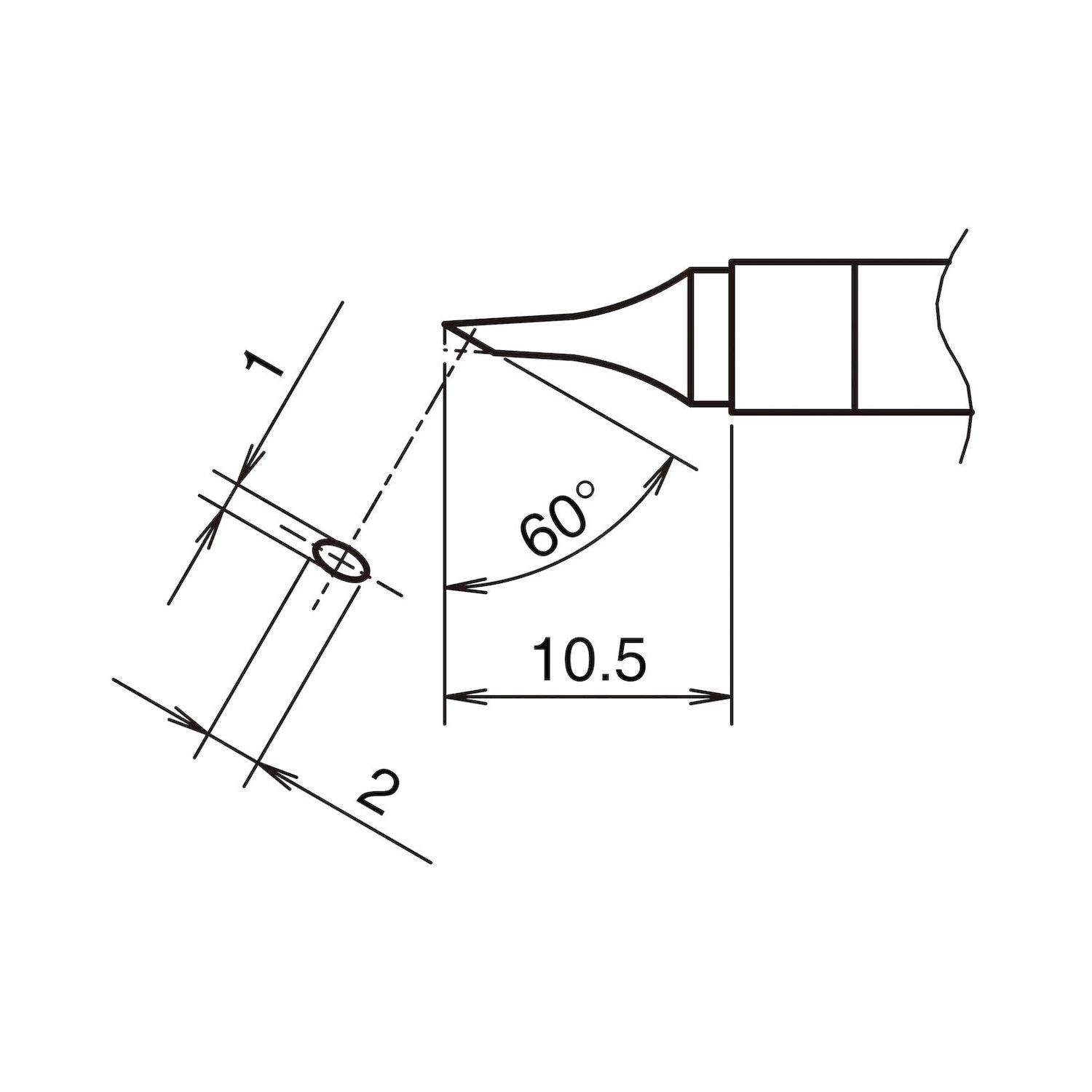 Hakko T39-C1020. Aktiv-Lötspitze Format 1020C für Lötkolben FX 9701